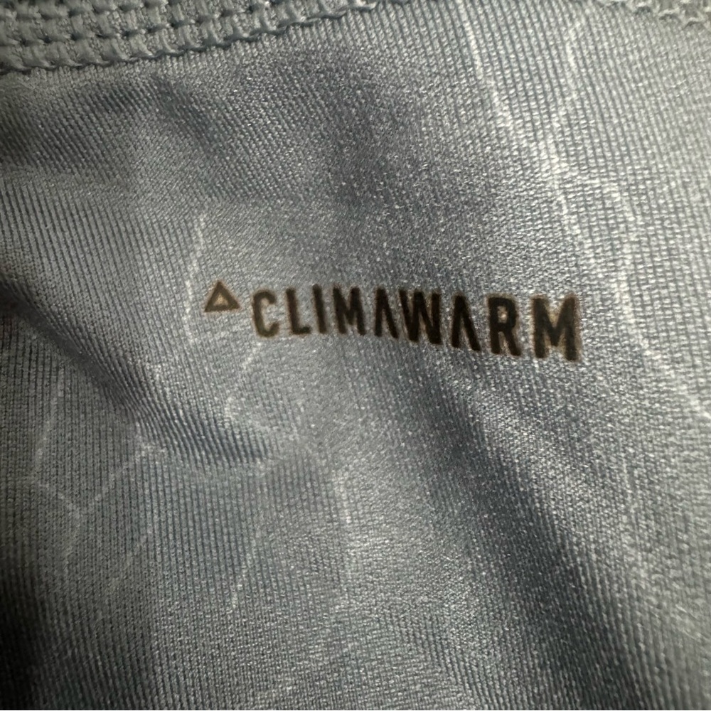 Adidas Womens XL Blue Climalite Climawarm Floral Embossed Cold Weather Leggings - Picture 5 of 13